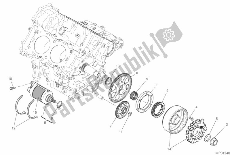 Todas las partes para Arranque Eléctrico Y Encendido de Ducati Streetfighter V4 1103 2020